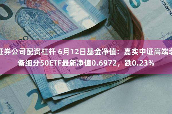 证券公司配资杠杆 6月12日基金净值：嘉实中证高端装备细分50ETF最新净值0.6972，跌0.23%