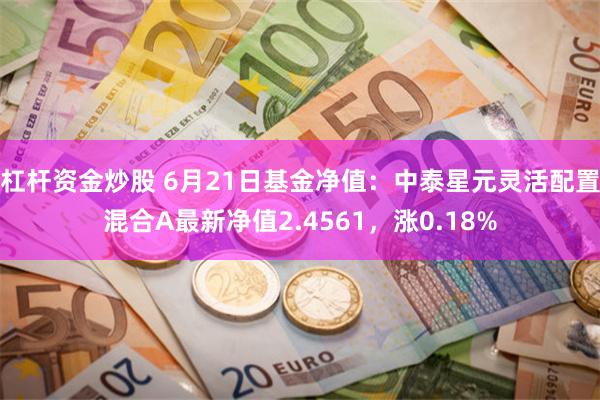 杠杆资金炒股 6月21日基金净值：中泰星元灵活配置混合A最新净值2.4561，涨0.18%